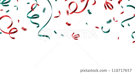 confetti background red and green for festival decoration vector illustration 118717657