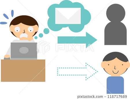 Image of a person who sent an email by mistake 118717689