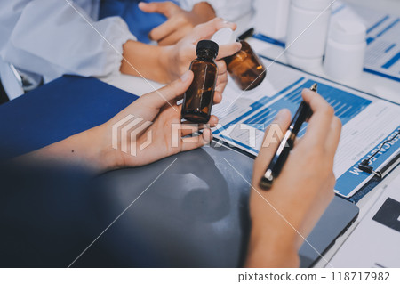 international team of professional doctors having a meeting in conference room at the modern hospital. Healthcare and medical development concept. 118717982