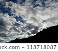 Dramatic Cloudy Sky Over Mountain Landscape 118718087