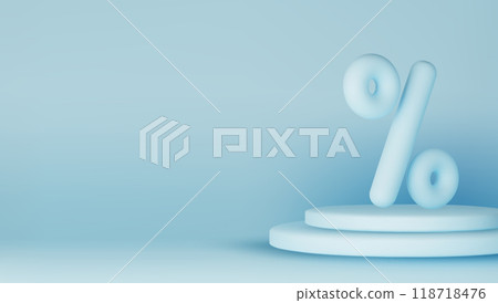 Sale background. 3D gold podium. Product exhibition. Discount percent. Shopping offer. Shop promotion. Glowing showcase. Vector banner design 118718476