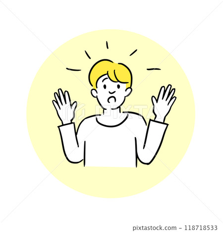Illustration material of a surprised boy 118718533