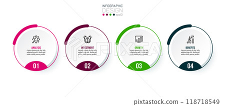 Infographic template business concept with step. Infographic template business concept with step. 118718549