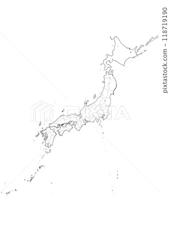 Blank map of the Japanese archipelago Blank map of the Japanese archipelago 118719190