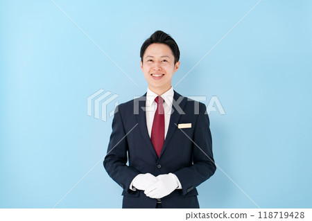 戴白手套的商務男士 118719428