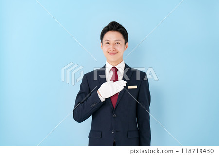 戴白手套的商務男士 118719430