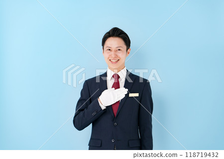 Men wearing white gloves Business 118719432