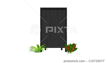 blank wooden board on the white background blank wooden board on the white background 118720077
