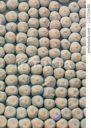 Assorted colorful gummy jelly candies. Top view. Jelly sweets. 118720488