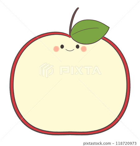 Cute face apple frame Cute face apple frame 118720973