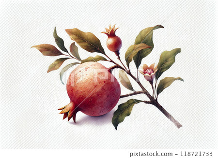Pomegranate with branches Pomegranate with branches 118721733