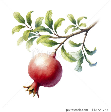 Pomegranate with branches 118721734