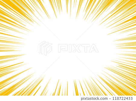 Radial orange lines manga style 118722433