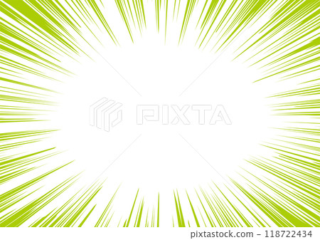 放射狀黃綠線漫畫風格 118722434