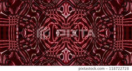 Abstract Kaleidoscope Geometry Psychedelic Art Pink Red Black White Pattern Background 118722728