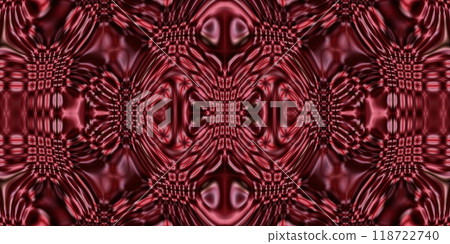 Abstract Kaleidoscope Geometry Psychedelic Art Pink Red Black White Pattern Background 118722740