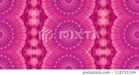 Abstract Kaleidoscope Geometry Psychedelic Art Pink Red Black White Pattern Background 118723194