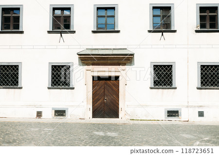 Vintage architecture classical facade building front view 118723651