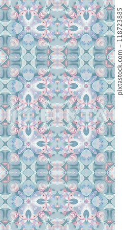 Abstract Kaleidoscope Geometry Psychedelic Art Pink Blue White Pattern Background 118723885