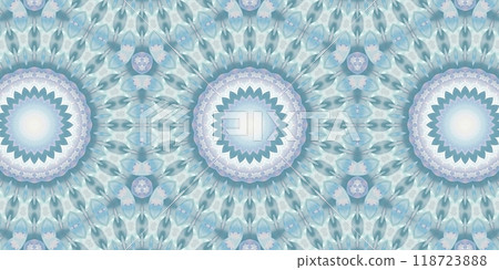 Abstract Kaleidoscope Geometry Psychedelic Art Pink Blue White Pattern Background 118723888