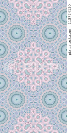 Abstract Kaleidoscope Geometry Psychedelic Art Pink Blue White Pattern Background 118724130