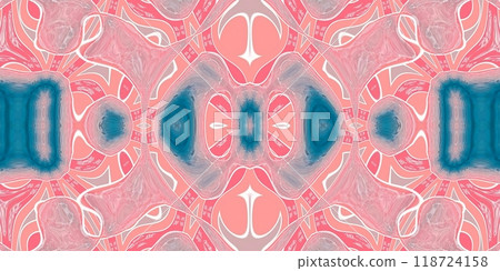 Abstract Kaleidoscope Geometry Psychedelic Art Pink Blue White Pattern Background Abstract Kaleidoscope Geometry Psychedelic Art Pink Blue White Pattern Background 118724158