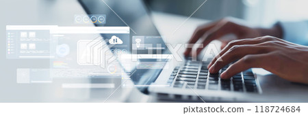 Human interact with AI artificial intelligence brain process generative AI EIDE 118724684