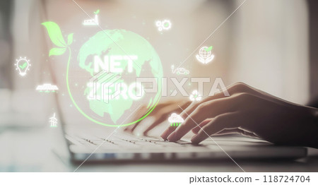 Net zero concept with sustainability EIDE Net zero concept with sustainability EIDE 118724704