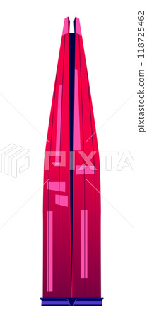 Lotte World Tower in Seoul - modern flat design style single isolated image Lotte World Tower in Seoul - modern flat design style single isolated image 118725462