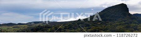 Panoramic view of the Nez de Boeuf in Reunion Island Panoramic view of the Nez de Boeuf in Reunion Island 118726272