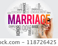 Marriage word cloud collage, concept background with marker 118726425