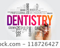 Dentistry word cloud collage, health concept background with marker 118726427