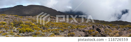Panoramic view of the Piton Hauy in Reunion Island 118726559
