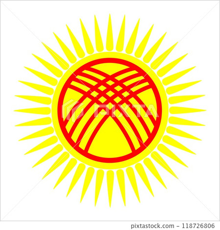 Kyrgyzstan element flag illustration vector design 118726806