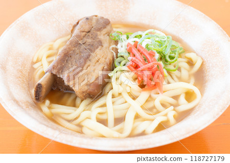Delicious Okinawan dish, Soki soba 118727179