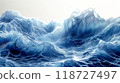 Abstract digital art of ocean waves 118727497