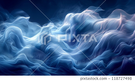 Abstract blue wavy texture resembling sea or ice 118727498