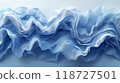 Abstract blue wavy texture resembling sea or ice 118727501