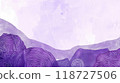 Abstract purple landscape with patterned hills 118727506