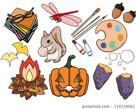 Autumn-like illustration set 118728062