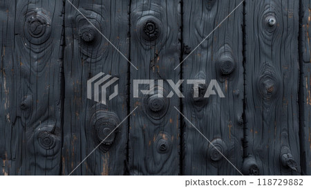 Dark wood planks with knots and a rustic texture. Dark wood planks with knots and a rustic texture. 118729882