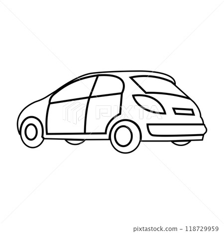 Car illustration icon Car illustration icon 118729959