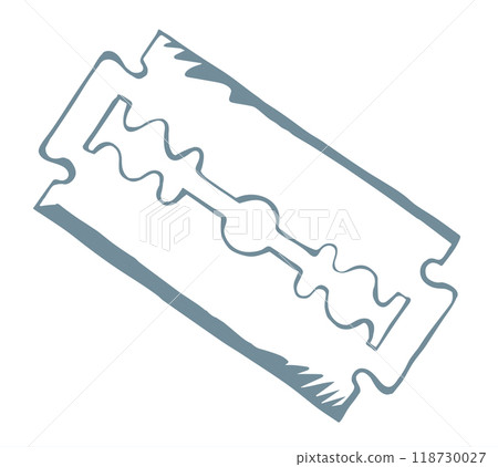 Sharp steel blade. Vector drawing 118730027