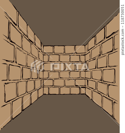 Vector drawing of dead end wall 118730051