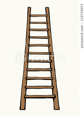 Vector drawing of high ladder 118730053