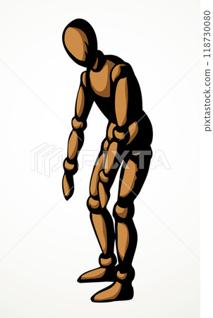 Man is a puppet. Vector drawing Man is a puppet. Vector drawing 118730080