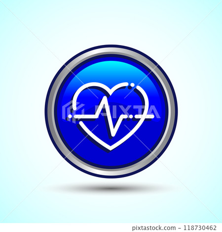 Heartbeat pulse Icon Design Illustration, Icon For Web and mobile application 118730462