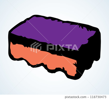 Sponge for washing dishes. Vector drawing Sponge for washing dishes. Vector drawing 118730473