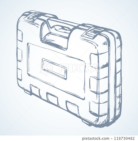 Suitcase for tools. Vector drawing 118730482