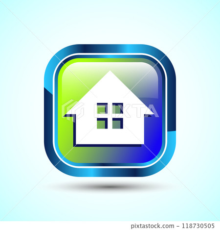 Home Icon Button Design Illustration, Main Page Icon For Mobile and Web 118730505